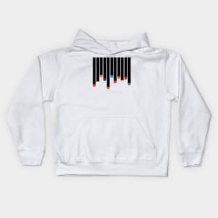 Dripping down geometry - abstract Kids Hoodie